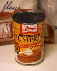 There is that evil can of pumpkin puree.